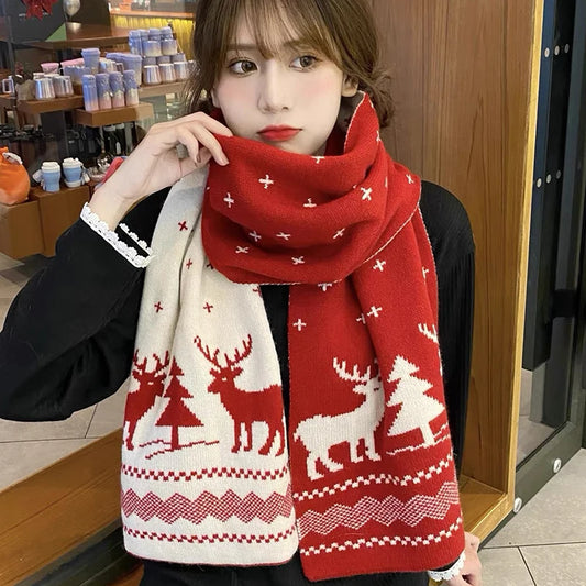 Elegant Christmas Double-Sided Scarf