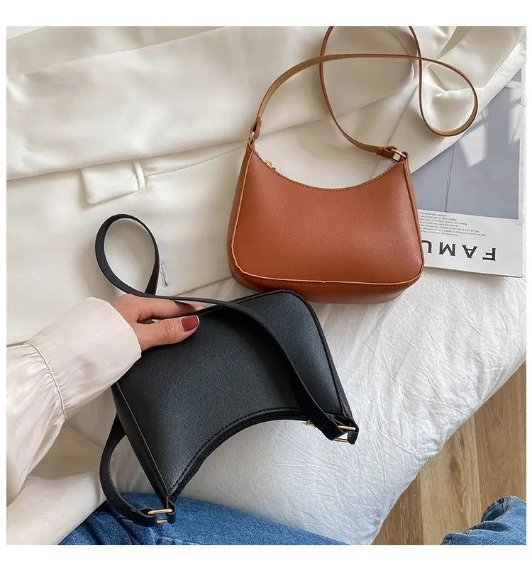 Solid Color Shoulder/Crossbody Bag