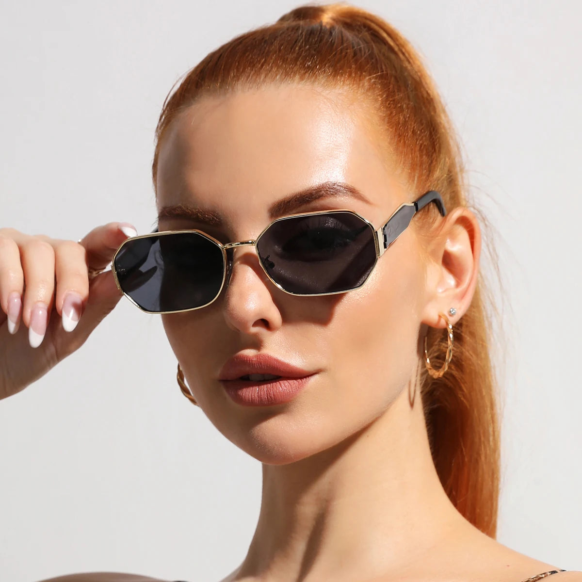 Metal Rectangle Sunglasses