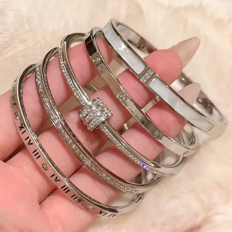 Shiny Silver Bracelets