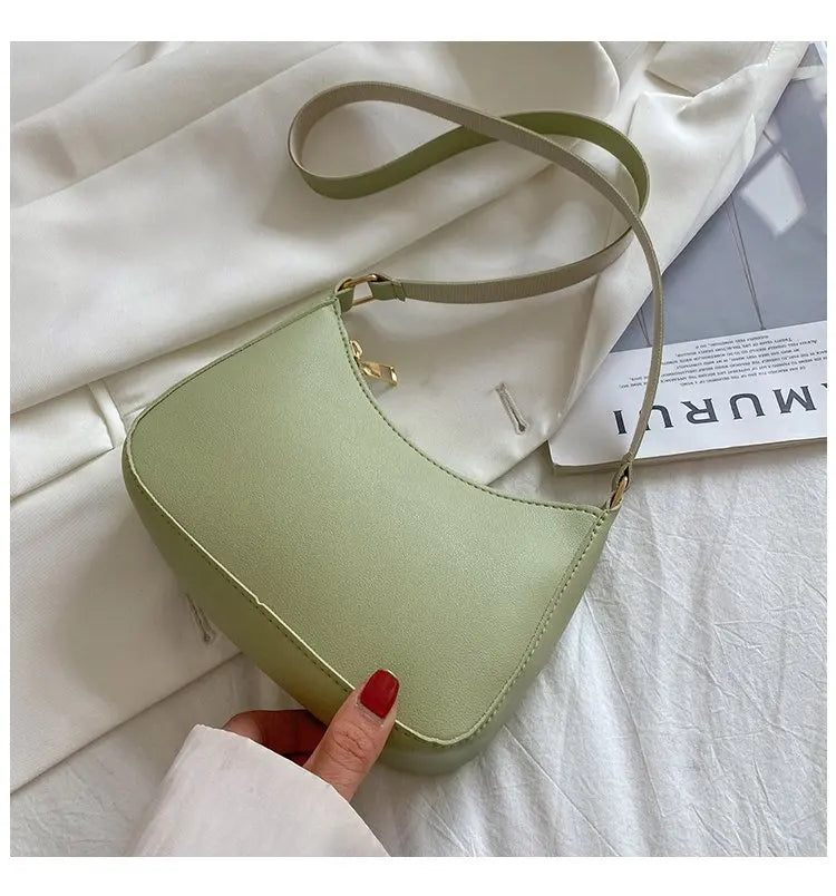 Solid Color Shoulder/Crossbody Bag