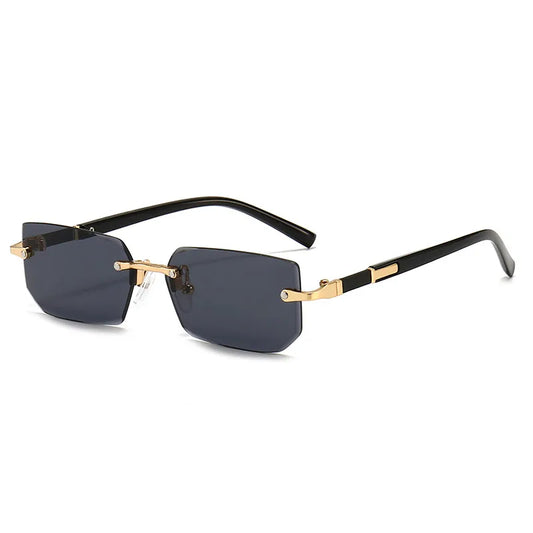 Irregular Rectangle Rimless Sunglasses