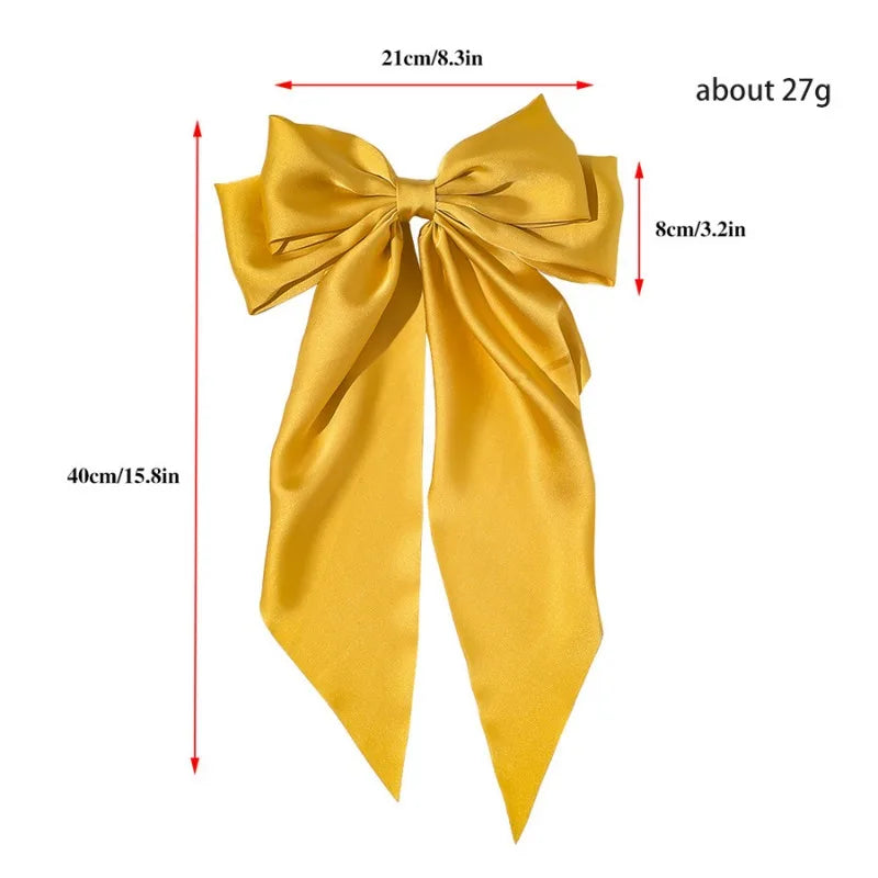 Solid Color Satin Ribbon Big Bows