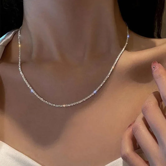 Sparkling Chain Choker Necklace