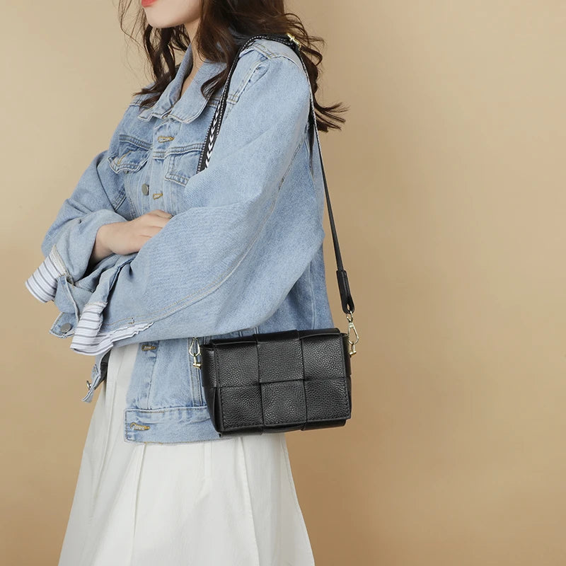 Square Cow Leather Shoulder/Cross Bag