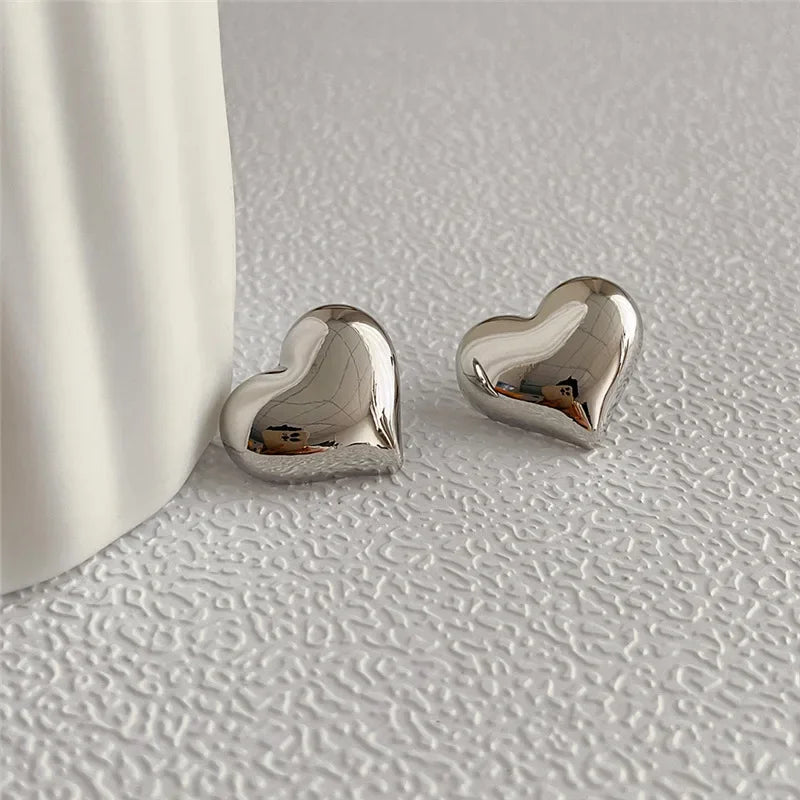 Heart Shaped Stud Earrings