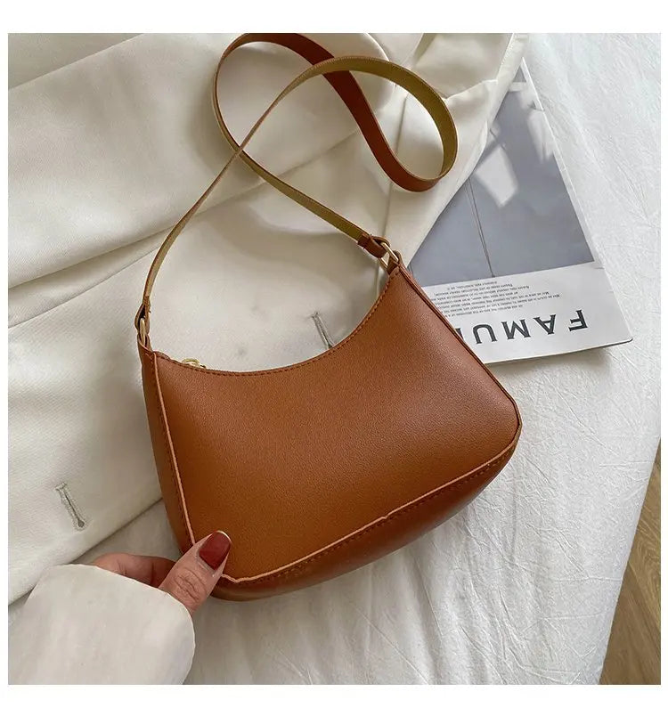 Solid Color Shoulder/Crossbody Bag