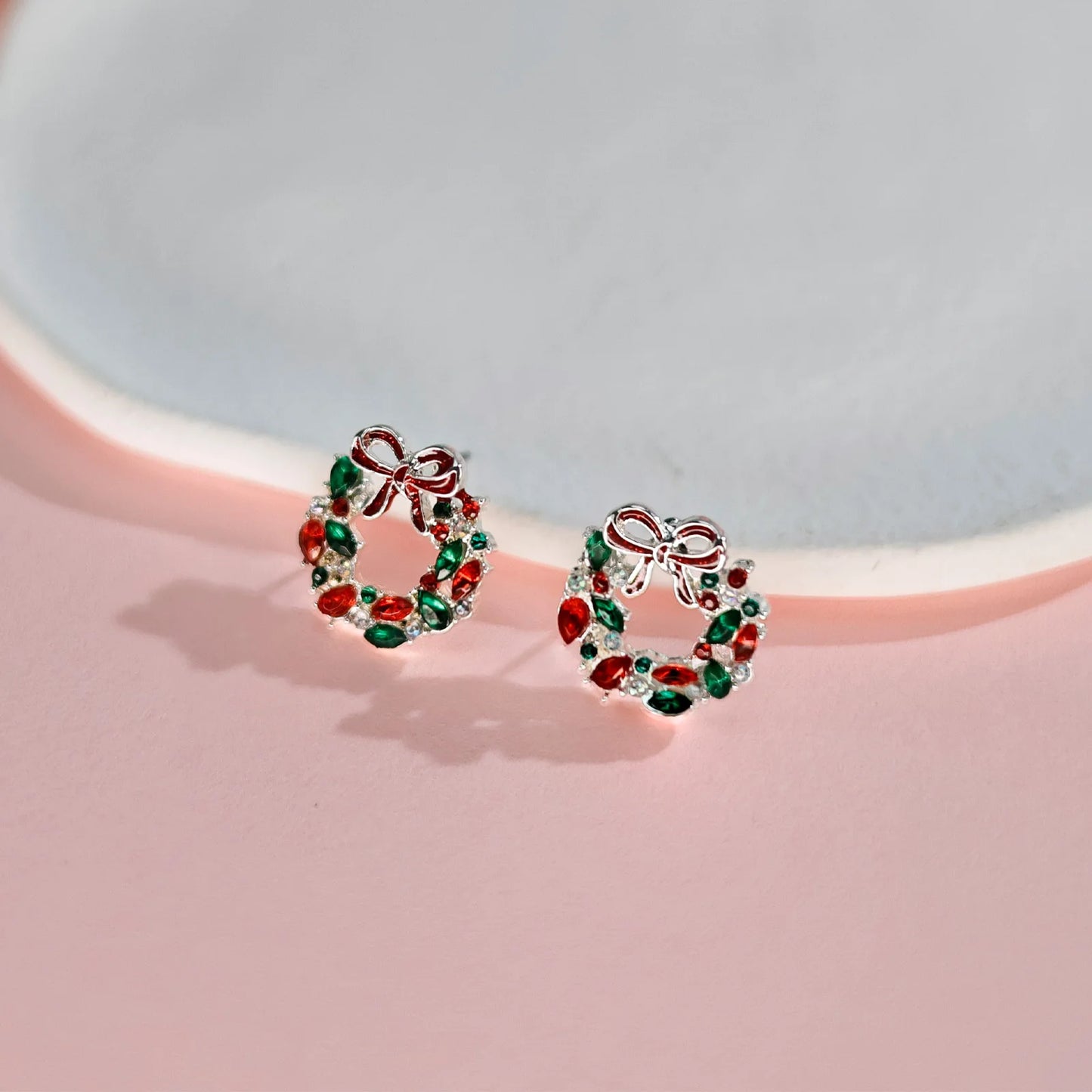 Christmas Wreath Stud Earrings