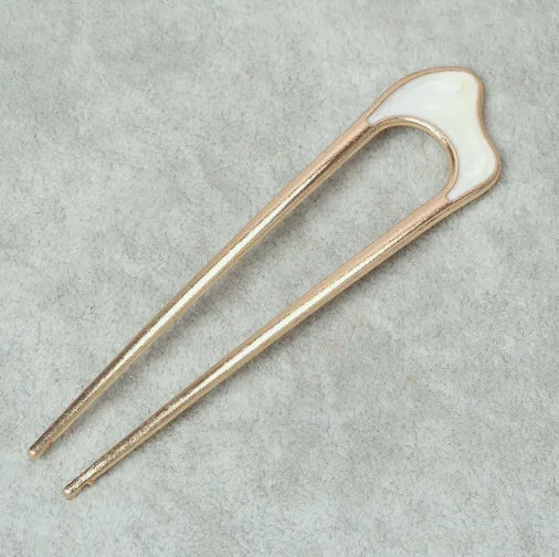 U-shaped Metal Shell Pearl Hairpins