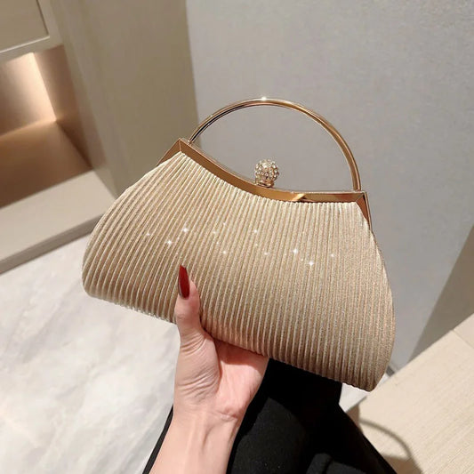 Elegant Pleated Evening Handbag