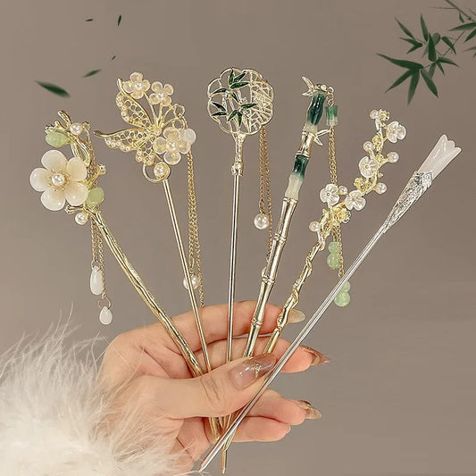 Flower Handmade Hair Stick Pins