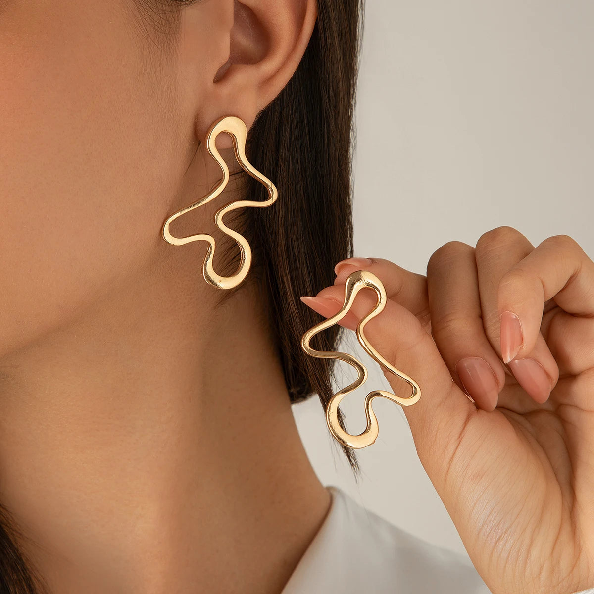 Minimalist Irregular Hollow Earrings