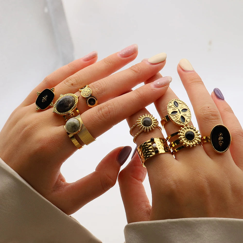 Black Stone Ring