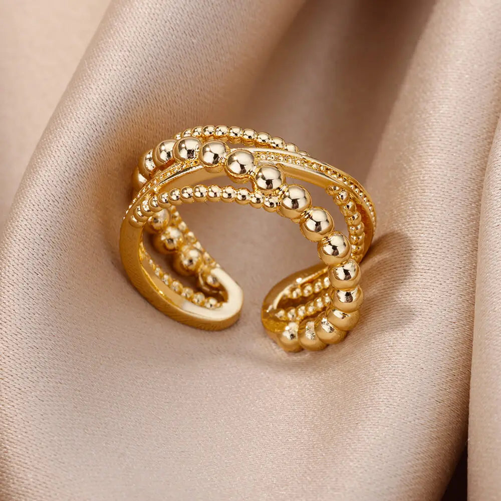 Gold Geometric Rings