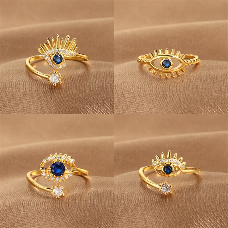 Vintage Blue Eye Rings