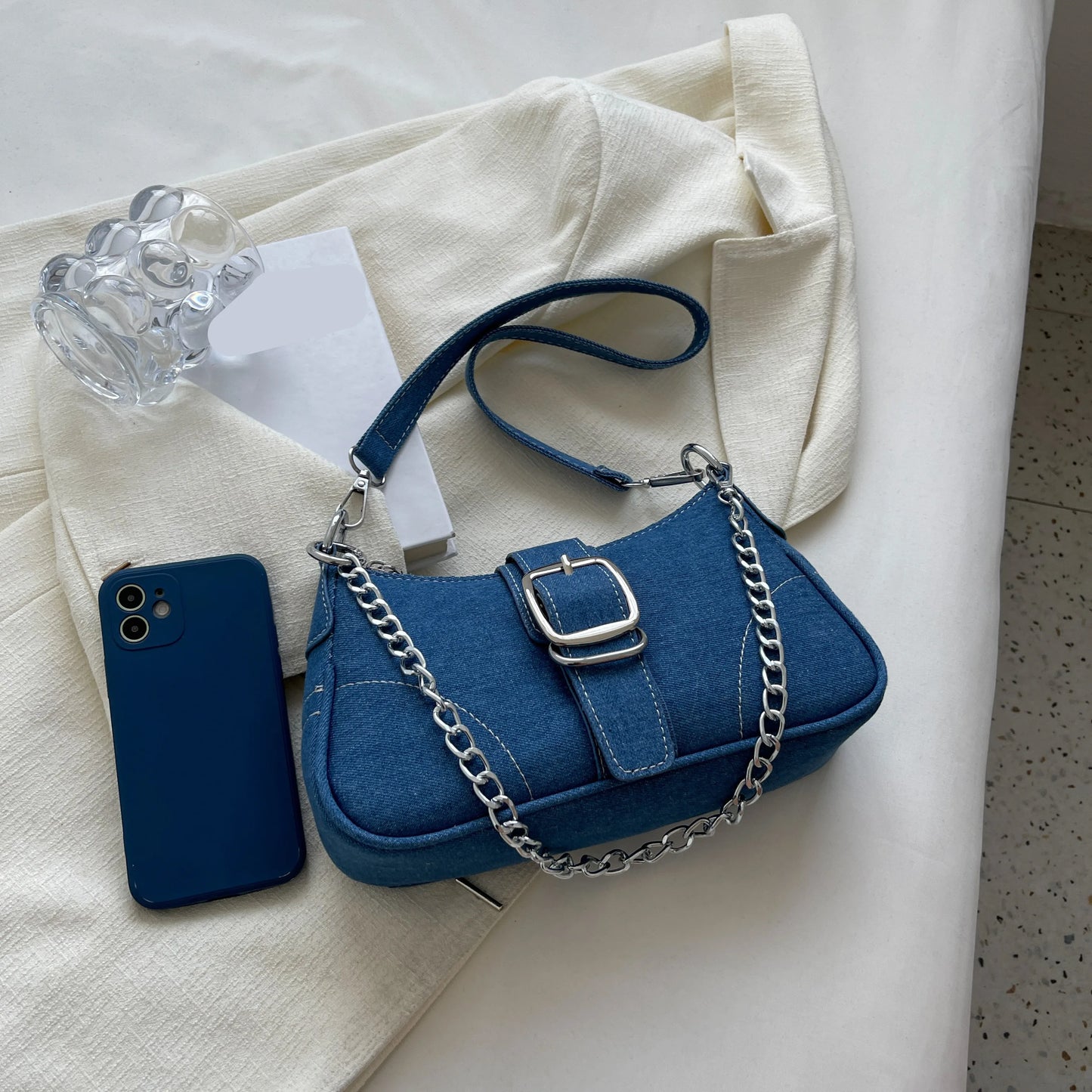 Jeans Chain Shoulder Bag