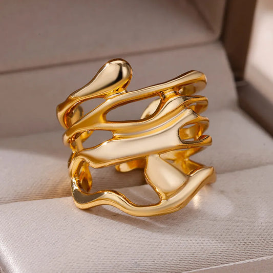 Irregular Gold/Silver Rings