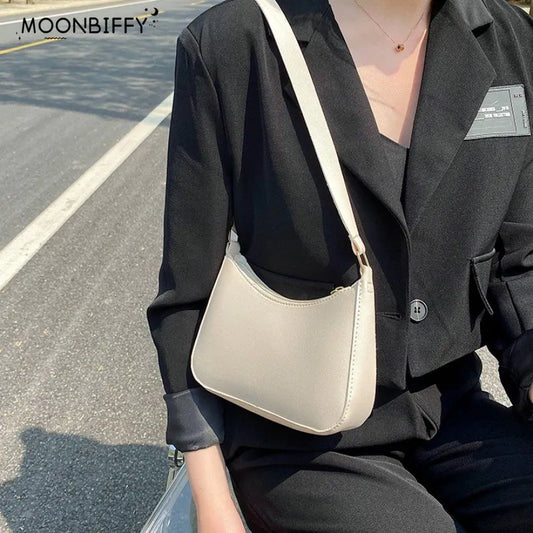 Solid Color Shoulder/Crossbody Bag