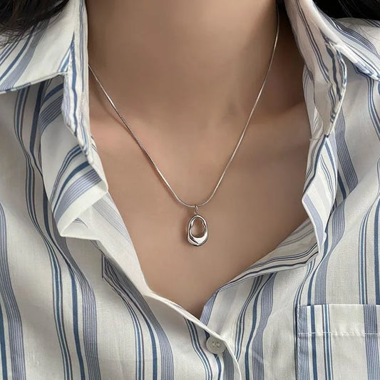 Simple Geometric Chain Necklace