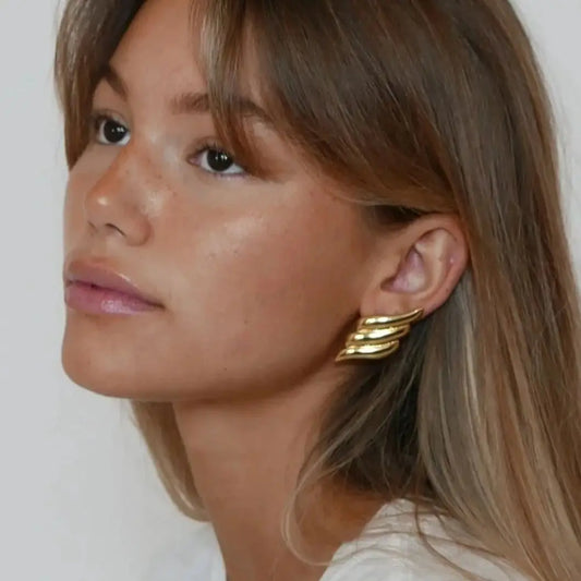 Chic Silver/Gold Stud Earrings