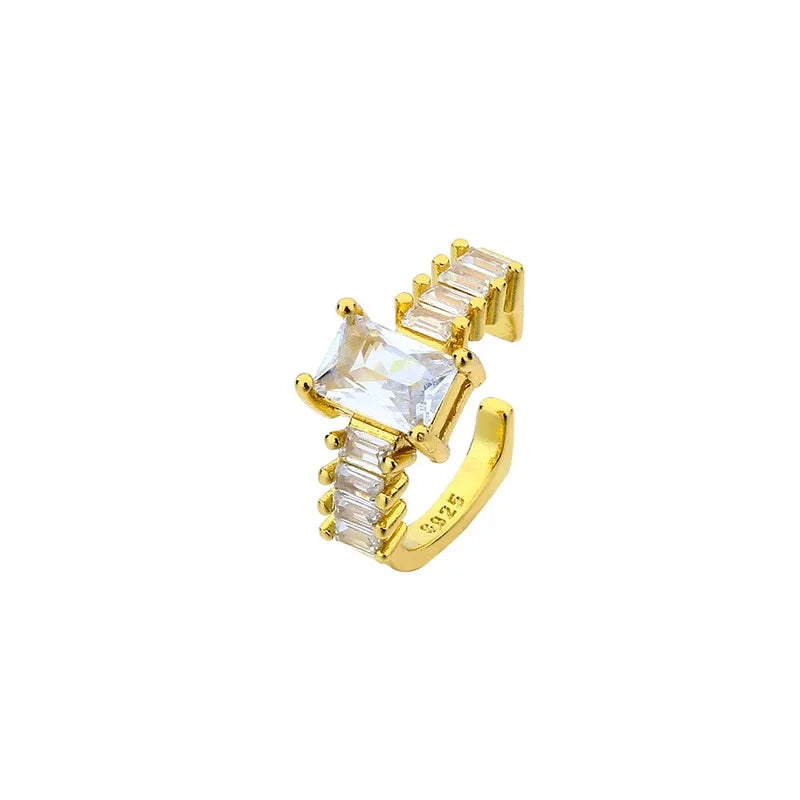 Wave Multilayer Geometry Ear Cuff Clip