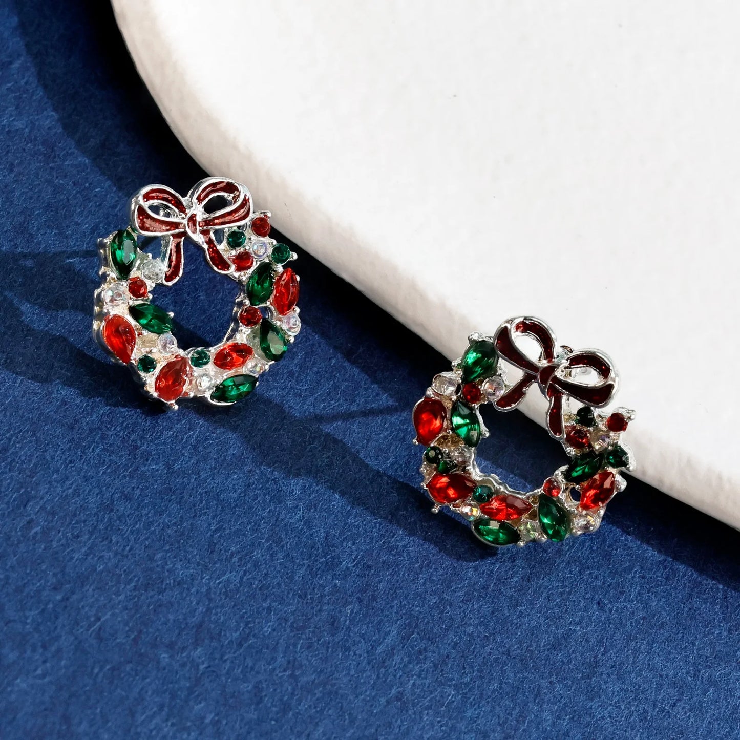 Christmas Wreath Stud Earrings