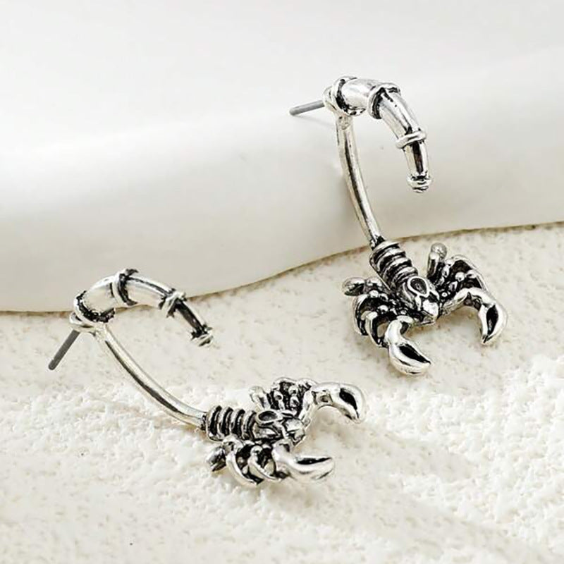 Fashion High Profile Retro Scorpion Stud Earrings