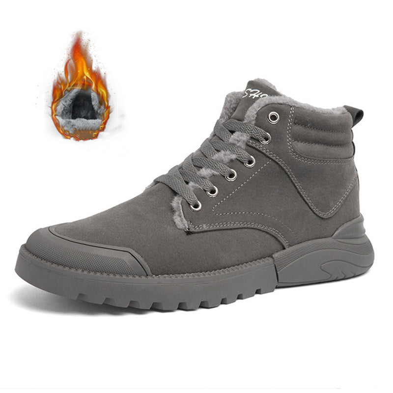 Ankle Boots Men Winter Warm Plush Shoes