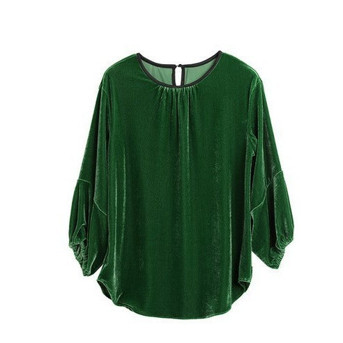 All-matching Elegant Loose Long Sleeve Bottoming Shirt