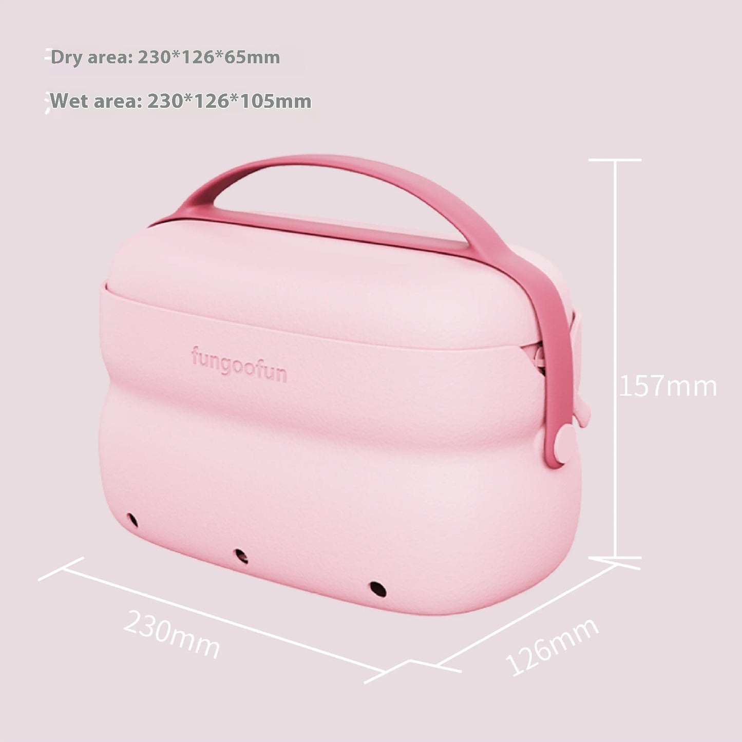 2-in-1 Cosmetic Bag With Handle Hangable Dry And Wet Separation Toiletry Bag Fashion Candy-color Portable Waterproof Storage Travel Bags